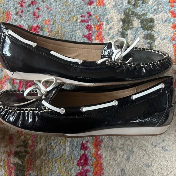 Nature Breeze Black & White Patent Leather Flats - Size 8.5 - Picture 4 of 7